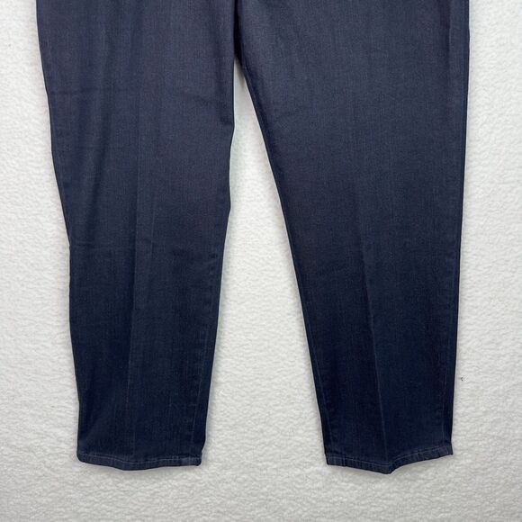 Talbots Jeans Size 22W Blue Dark Wash High Rise Elastic Waist Side Zip Stretch - Picture 3 of 8
